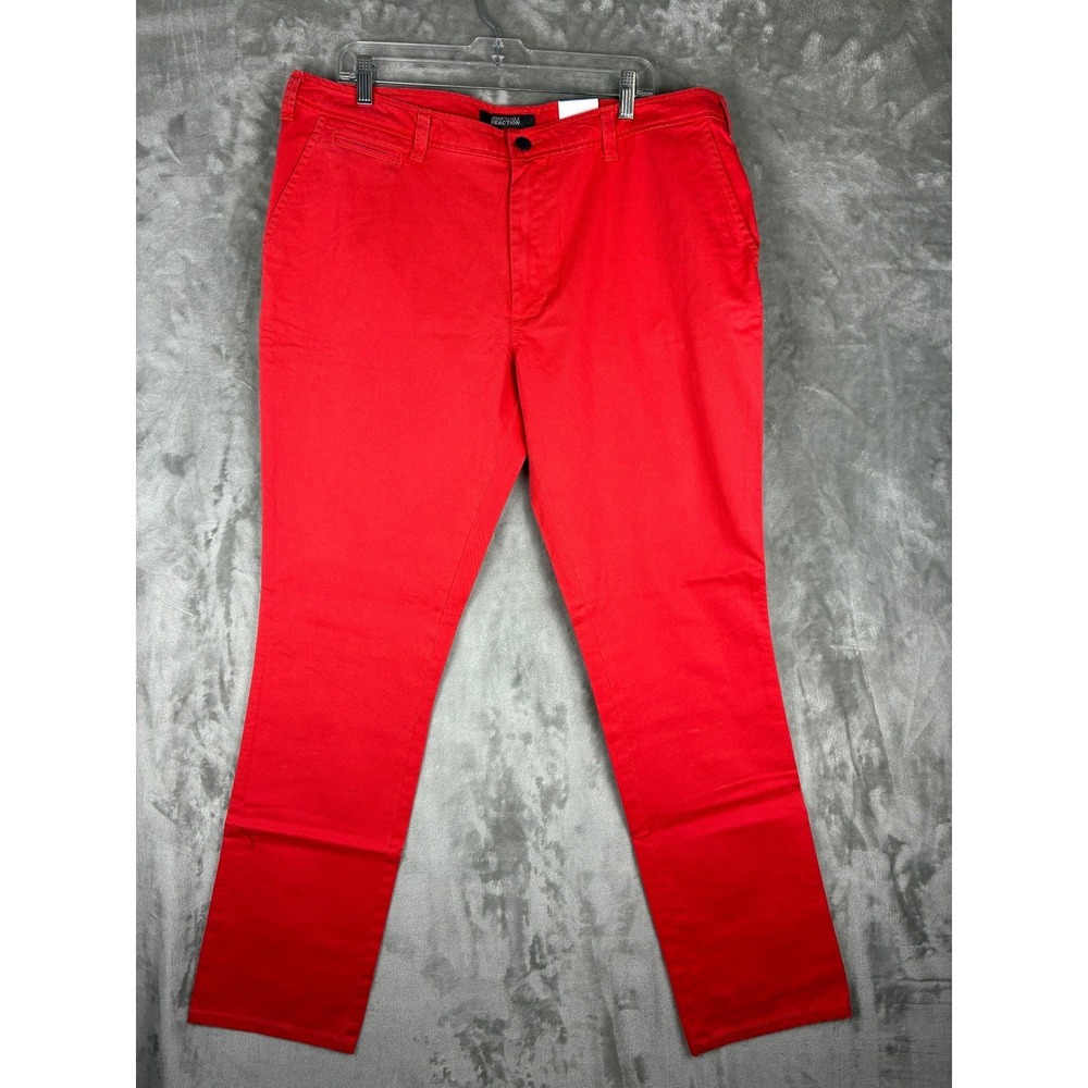 Kenneth Cole Reaction Men's Red Watermelon Chinos Pants Style‎ Size 36W x 34L